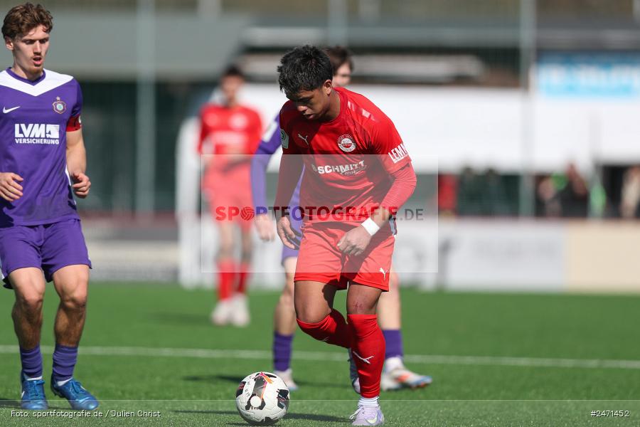 sport, action, SV Rot-Weiss Walldorf, RWW, Mörfelden-Walldorf, KR1, Fussball, FC Erzgebirge Aue, DFB Nachwuchsliga U19, DFB, AUE, 6. Spieltag, 16.03.2025 - Bild-ID: 2471452
