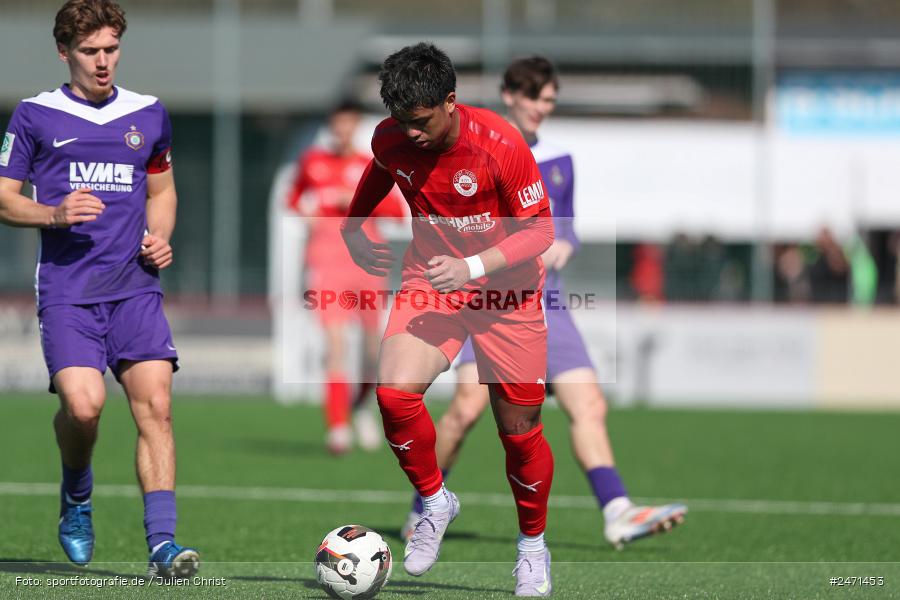 sport, action, SV Rot-Weiss Walldorf, RWW, Mörfelden-Walldorf, KR1, Fussball, FC Erzgebirge Aue, DFB Nachwuchsliga U19, DFB, AUE, 6. Spieltag, 16.03.2025 - Bild-ID: 2471453