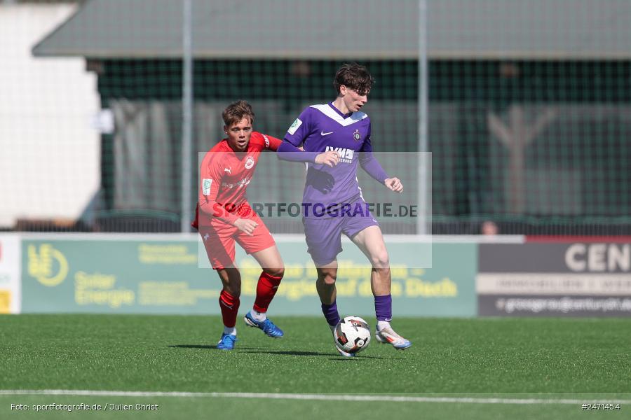 sport, action, SV Rot-Weiss Walldorf, RWW, Mörfelden-Walldorf, KR1, Fussball, FC Erzgebirge Aue, DFB Nachwuchsliga U19, DFB, AUE, 6. Spieltag, 16.03.2025 - Bild-ID: 2471454