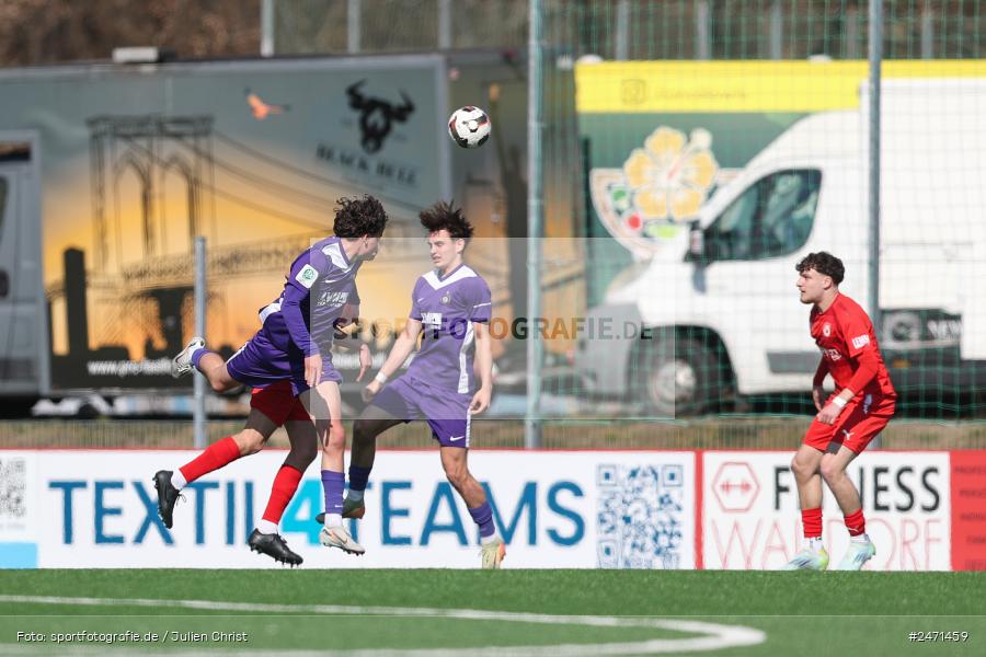 sport, action, SV Rot-Weiss Walldorf, RWW, Mörfelden-Walldorf, KR1, Fussball, FC Erzgebirge Aue, DFB Nachwuchsliga U19, DFB, AUE, 6. Spieltag, 16.03.2025 - Bild-ID: 2471459