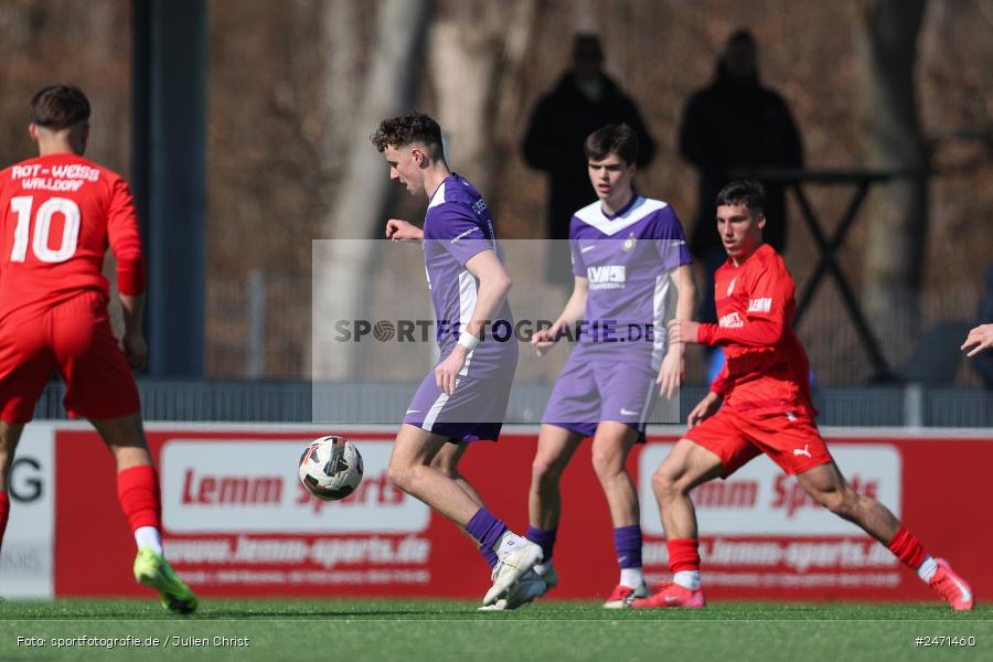 sport, action, SV Rot-Weiss Walldorf, RWW, Mörfelden-Walldorf, KR1, Fussball, FC Erzgebirge Aue, DFB Nachwuchsliga U19, DFB, AUE, 6. Spieltag, 16.03.2025 - Bild-ID: 2471460