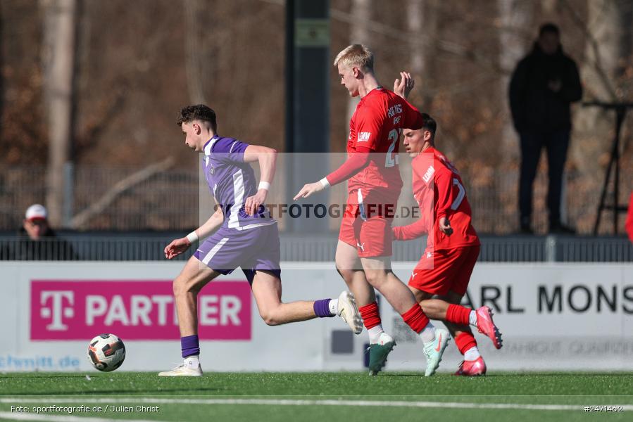 sport, action, SV Rot-Weiss Walldorf, RWW, Mörfelden-Walldorf, KR1, Fussball, FC Erzgebirge Aue, DFB Nachwuchsliga U19, DFB, AUE, 6. Spieltag, 16.03.2025 - Bild-ID: 2471462