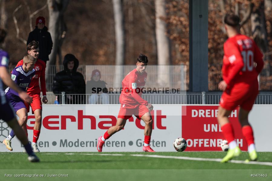 sport, action, SV Rot-Weiss Walldorf, RWW, Mörfelden-Walldorf, KR1, Fussball, FC Erzgebirge Aue, DFB Nachwuchsliga U19, DFB, AUE, 6. Spieltag, 16.03.2025 - Bild-ID: 2471463