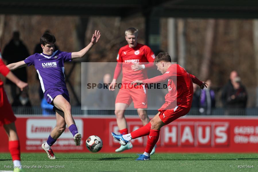 sport, action, SV Rot-Weiss Walldorf, RWW, Mörfelden-Walldorf, KR1, Fussball, FC Erzgebirge Aue, DFB Nachwuchsliga U19, DFB, AUE, 6. Spieltag, 16.03.2025 - Bild-ID: 2471464