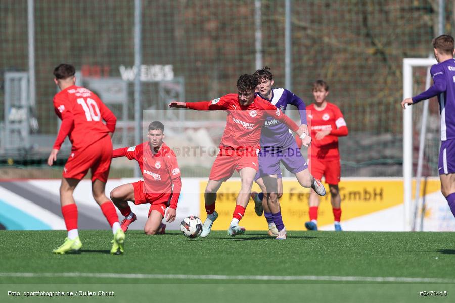sport, action, SV Rot-Weiss Walldorf, RWW, Mörfelden-Walldorf, KR1, Fussball, FC Erzgebirge Aue, DFB Nachwuchsliga U19, DFB, AUE, 6. Spieltag, 16.03.2025 - Bild-ID: 2471465