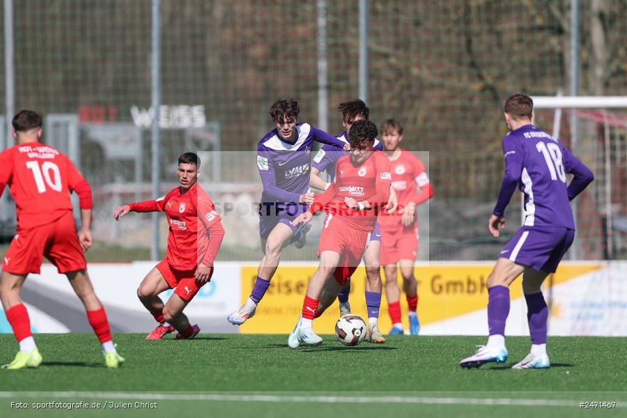 sport, action, SV Rot-Weiss Walldorf, RWW, Mörfelden-Walldorf, KR1, Fussball, FC Erzgebirge Aue, DFB Nachwuchsliga U19, DFB, AUE, 6. Spieltag, 16.03.2025 - Bild-ID: 2471467