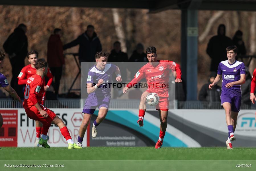 sport, action, SV Rot-Weiss Walldorf, RWW, Mörfelden-Walldorf, KR1, Fussball, FC Erzgebirge Aue, DFB Nachwuchsliga U19, DFB, AUE, 6. Spieltag, 16.03.2025 - Bild-ID: 2471469