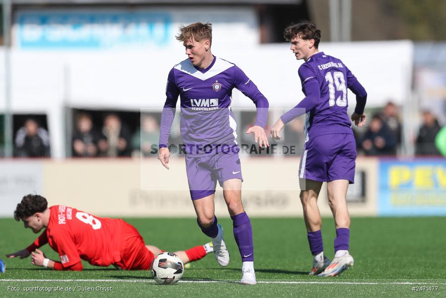 sport, action, SV Rot-Weiss Walldorf, RWW, Mörfelden-Walldorf, KR1, Fussball, FC Erzgebirge Aue, DFB Nachwuchsliga U19, DFB, AUE, 6. Spieltag, 16.03.2025 - Bild-ID: 2471477