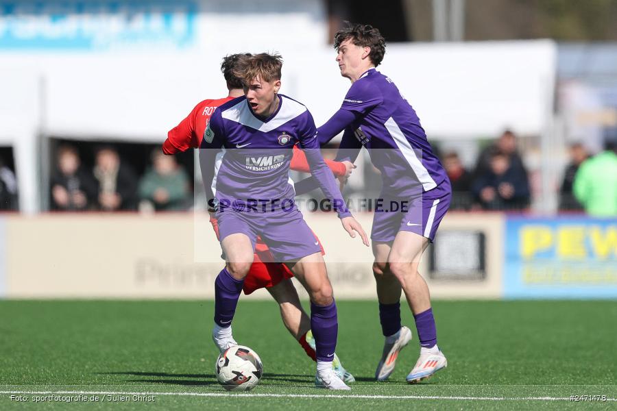 sport, action, SV Rot-Weiss Walldorf, RWW, Mörfelden-Walldorf, KR1, Fussball, FC Erzgebirge Aue, DFB Nachwuchsliga U19, DFB, AUE, 6. Spieltag, 16.03.2025 - Bild-ID: 2471478