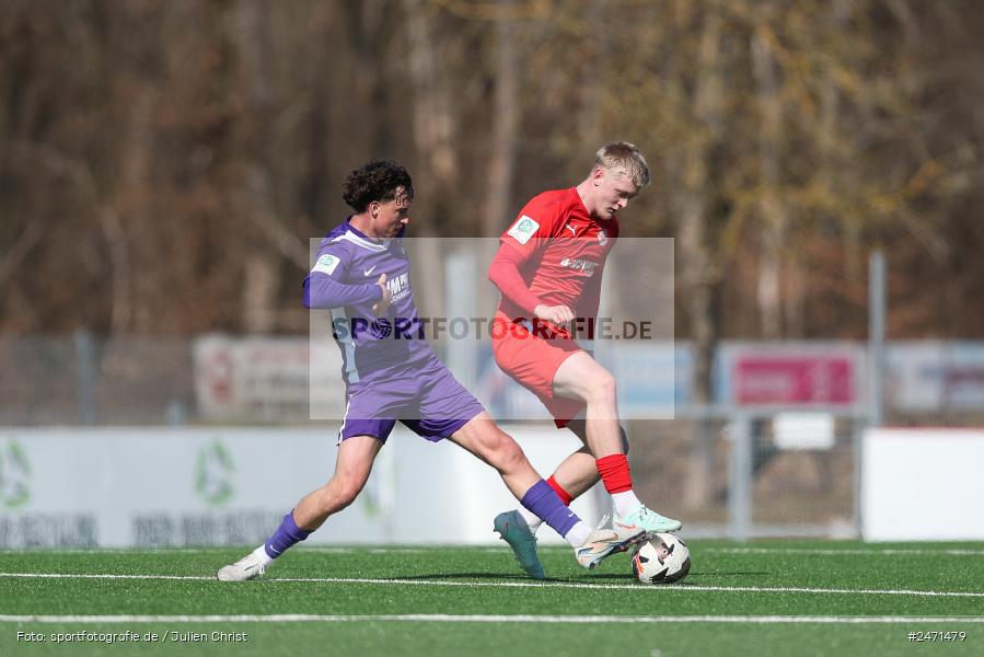 sport, action, SV Rot-Weiss Walldorf, RWW, Mörfelden-Walldorf, KR1, Fussball, FC Erzgebirge Aue, DFB Nachwuchsliga U19, DFB, AUE, 6. Spieltag, 16.03.2025 - Bild-ID: 2471479