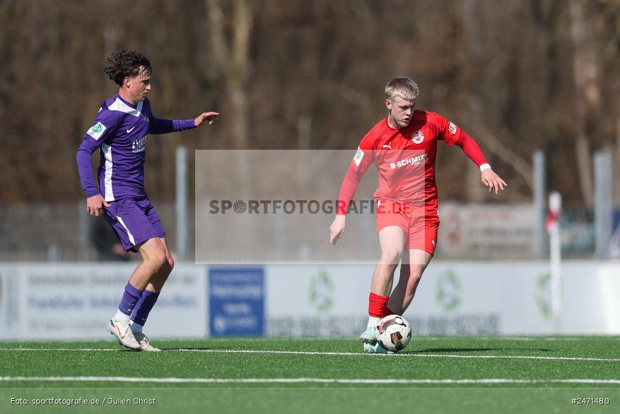 sport, action, SV Rot-Weiss Walldorf, RWW, Mörfelden-Walldorf, KR1, Fussball, FC Erzgebirge Aue, DFB Nachwuchsliga U19, DFB, AUE, 6. Spieltag, 16.03.2025 - Bild-ID: 2471480