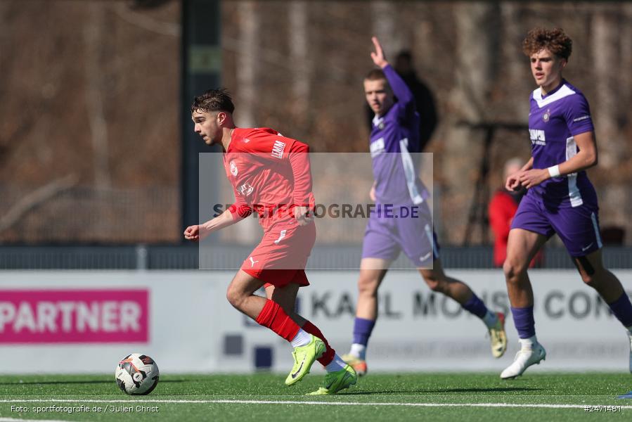 sport, action, SV Rot-Weiss Walldorf, RWW, Mörfelden-Walldorf, KR1, Fussball, FC Erzgebirge Aue, DFB Nachwuchsliga U19, DFB, AUE, 6. Spieltag, 16.03.2025 - Bild-ID: 2471481