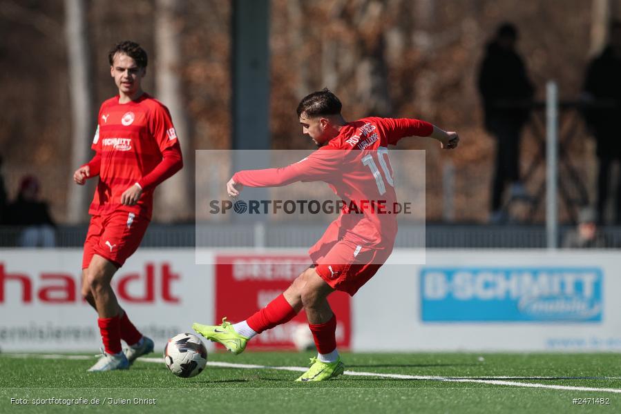 sport, action, SV Rot-Weiss Walldorf, RWW, Mörfelden-Walldorf, KR1, Fussball, FC Erzgebirge Aue, DFB Nachwuchsliga U19, DFB, AUE, 6. Spieltag, 16.03.2025 - Bild-ID: 2471482