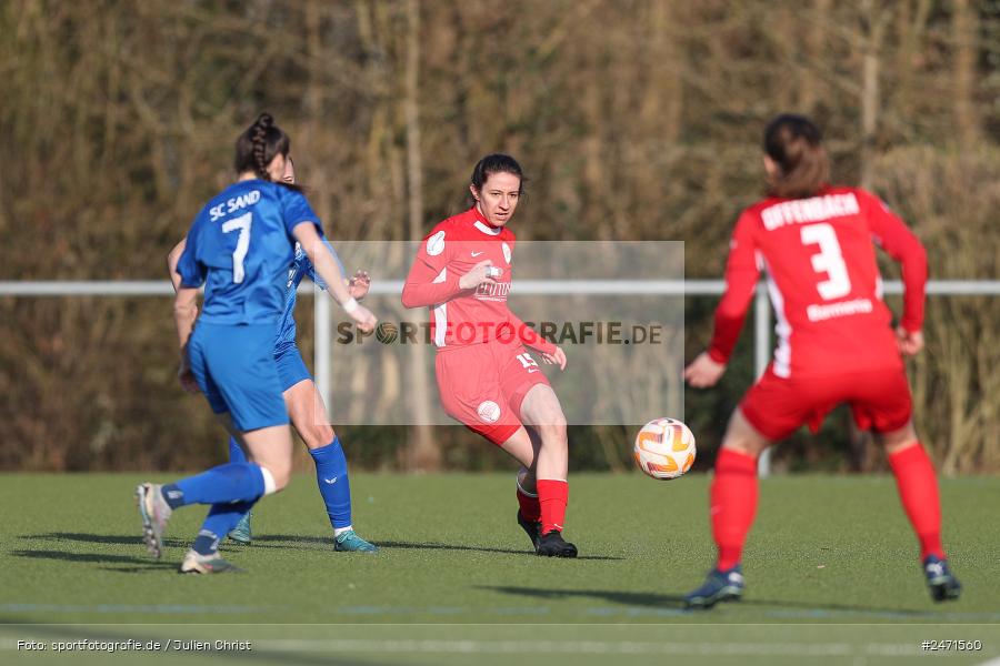 sport, action, SCS, SC Sand 2, Offenbach, OFC, Kickers Offenbach, KR2 (SANA Sportpark), Fussball, Frauen Regionalliga Süd, DFB, 16.03.2025, 15. Spieltag - Bild-ID: 2471560 sport, action, SCS, SC Sand 2, Offenbach, OFC, Kickers Offenbach, KR2 (SANA Sportpark), Fussball, Frauen Regionalliga Süd, DFB, 16.03.2025, 15. Spieltag - Bild-ID: 2471560