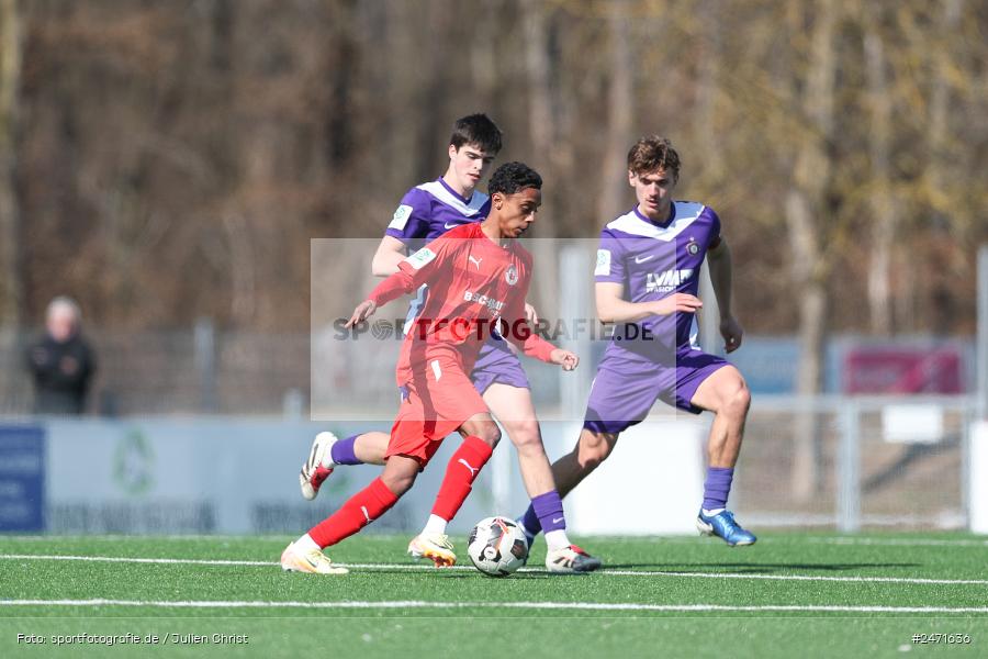 sport, action, SV Rot-Weiss Walldorf, RWW, Mörfelden-Walldorf, KR1, Fussball, FC Erzgebirge Aue, DFB Nachwuchsliga U19, DFB, AUE, 6. Spieltag, 16.03.2025 - Bild-ID: 2471636