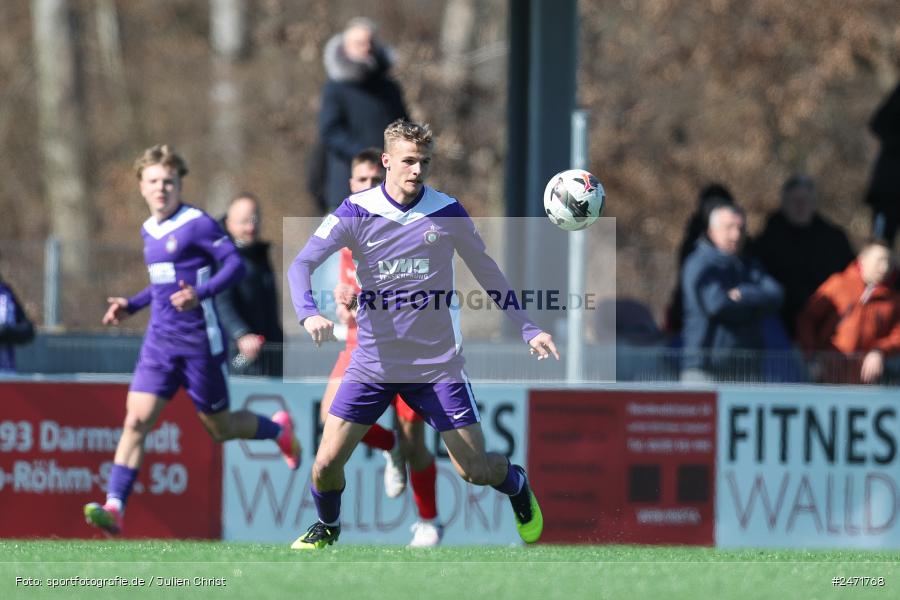 sport, action, SV Rot-Weiss Walldorf, RWW, Mörfelden-Walldorf, KR1, Fussball, FC Erzgebirge Aue, DFB Nachwuchsliga U19, DFB, AUE, 6. Spieltag, 16.03.2025 - Bild-ID: 2471768