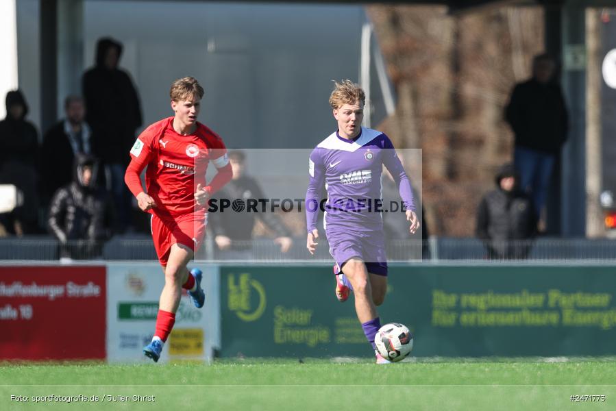 sport, action, SV Rot-Weiss Walldorf, RWW, Mörfelden-Walldorf, KR1, Fussball, FC Erzgebirge Aue, DFB Nachwuchsliga U19, DFB, AUE, 6. Spieltag, 16.03.2025 - Bild-ID: 2471773