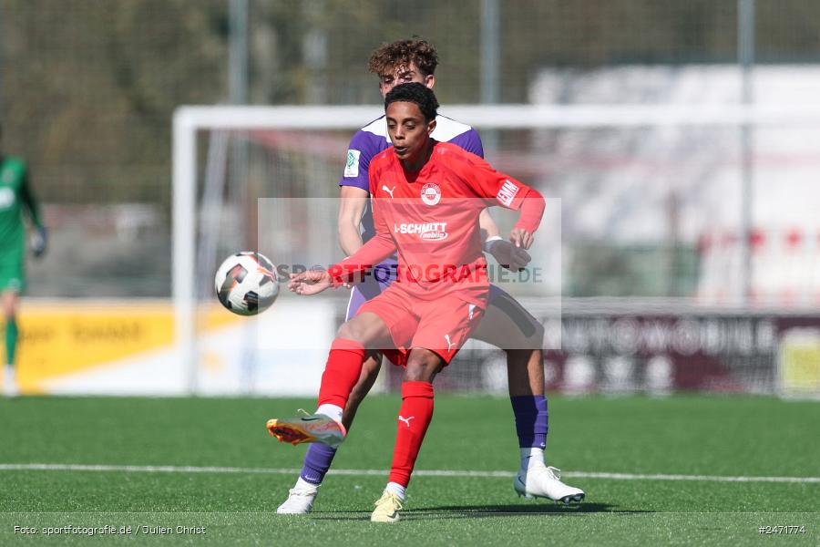 sport, action, SV Rot-Weiss Walldorf, RWW, Mörfelden-Walldorf, KR1, Fussball, FC Erzgebirge Aue, DFB Nachwuchsliga U19, DFB, AUE, 6. Spieltag, 16.03.2025 - Bild-ID: 2471774