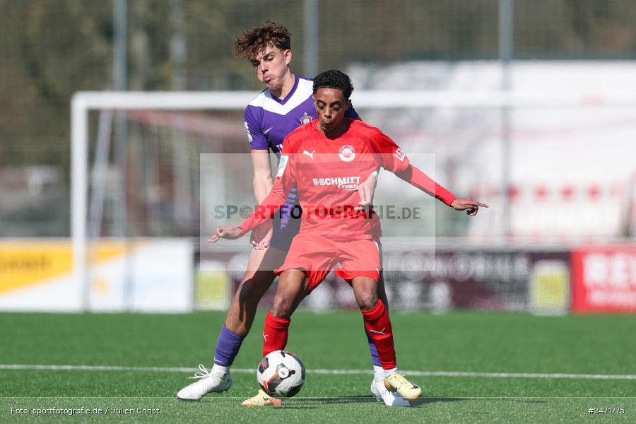 sport, action, SV Rot-Weiss Walldorf, RWW, Mörfelden-Walldorf, KR1, Fussball, FC Erzgebirge Aue, DFB Nachwuchsliga U19, DFB, AUE, 6. Spieltag, 16.03.2025 - Bild-ID: 2471775