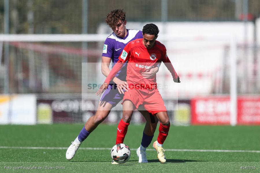 sport, action, SV Rot-Weiss Walldorf, RWW, Mörfelden-Walldorf, KR1, Fussball, FC Erzgebirge Aue, DFB Nachwuchsliga U19, DFB, AUE, 6. Spieltag, 16.03.2025 - Bild-ID: 2471776