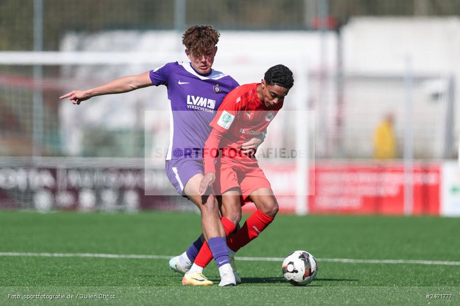 sport, action, SV Rot-Weiss Walldorf, RWW, Mörfelden-Walldorf, KR1, Fussball, FC Erzgebirge Aue, DFB Nachwuchsliga U19, DFB, AUE, 6. Spieltag, 16.03.2025 - Bild-ID: 2471777