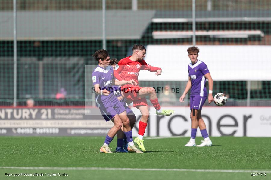 sport, action, SV Rot-Weiss Walldorf, RWW, Mörfelden-Walldorf, KR1, Fussball, FC Erzgebirge Aue, DFB Nachwuchsliga U19, DFB, AUE, 6. Spieltag, 16.03.2025 - Bild-ID: 2471779