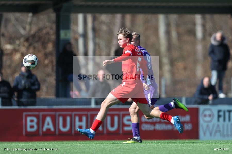 sport, action, SV Rot-Weiss Walldorf, RWW, Mörfelden-Walldorf, KR1, Fussball, FC Erzgebirge Aue, DFB Nachwuchsliga U19, DFB, AUE, 6. Spieltag, 16.03.2025 - Bild-ID: 2471780