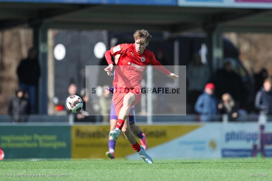 sport, action, SV Rot-Weiss Walldorf, RWW, Mörfelden-Walldorf, KR1, Fussball, FC Erzgebirge Aue, DFB Nachwuchsliga U19, DFB, AUE, 6. Spieltag, 16.03.2025 - Bild-ID: 2471786