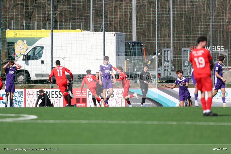 sport, action, SV Rot-Weiss Walldorf, RWW, Mörfelden-Walldorf, KR1, Fussball, FC Erzgebirge Aue, DFB Nachwuchsliga U19, DFB, AUE, 6. Spieltag, 16.03.2025 - Bild-ID: 2471789