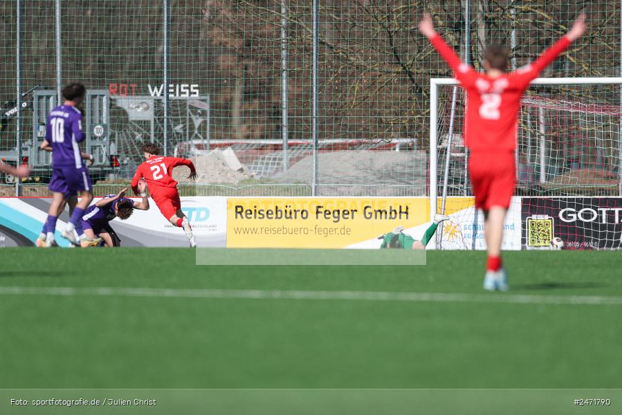 sport, action, SV Rot-Weiss Walldorf, RWW, Mörfelden-Walldorf, KR1, Fussball, FC Erzgebirge Aue, DFB Nachwuchsliga U19, DFB, AUE, 6. Spieltag, 16.03.2025 - Bild-ID: 2471790
