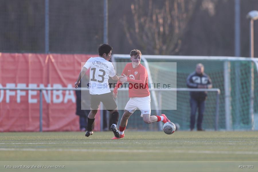 sport, action, Verbandsliga Gr. Süd, SG Bornheim/GW Ffm, Offenbach, Kickers Offenbach II, KR2 (SANA Sportpark), HFV, Fussball, 24. Spieltag, 16.03.2025 - Bild-ID: 2471812 sport, action, Verbandsliga Gr. Süd, SG Bornheim/GW Ffm, Offenbach, Kickers Offenbach II, KR2 (SANA Sportpark), HFV, Fussball, 24. Spieltag, 16.03.2025 - Bild-ID: 2471812