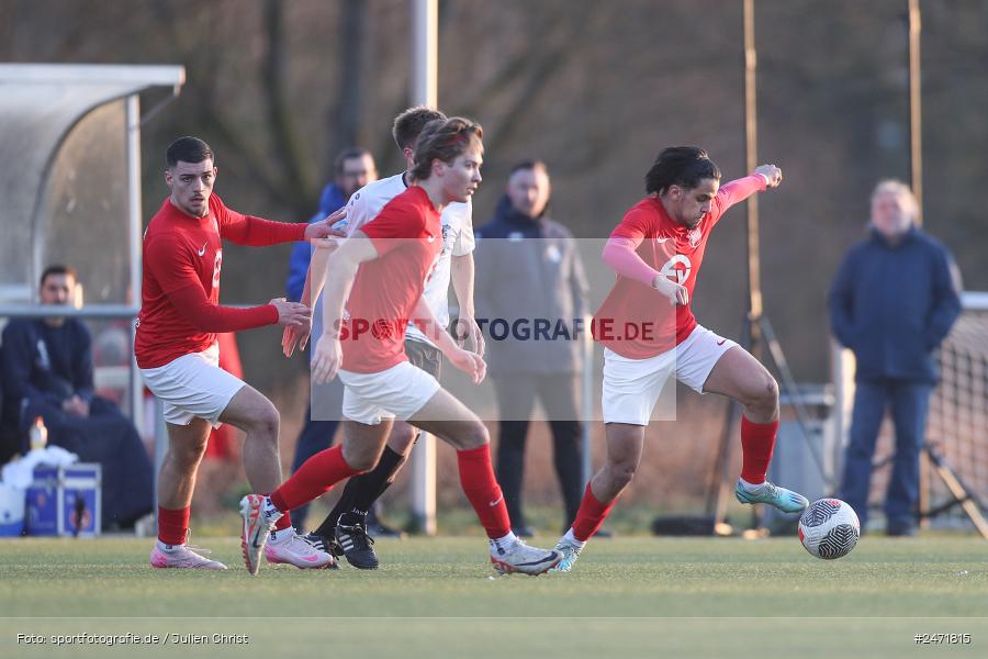 sport, action, Verbandsliga Gr. Süd, SG Bornheim/GW Ffm, Offenbach, Kickers Offenbach II, KR2 (SANA Sportpark), HFV, Fussball, 24. Spieltag, 16.03.2025 - Bild-ID: 2471815
