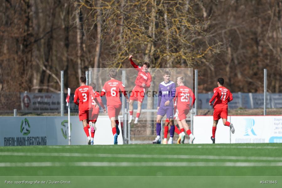 sport, action, SV Rot-Weiss Walldorf, RWW, Mörfelden-Walldorf, KR1, Fussball, FC Erzgebirge Aue, DFB Nachwuchsliga U19, DFB, AUE, 6. Spieltag, 16.03.2025 - Bild-ID: 2471845