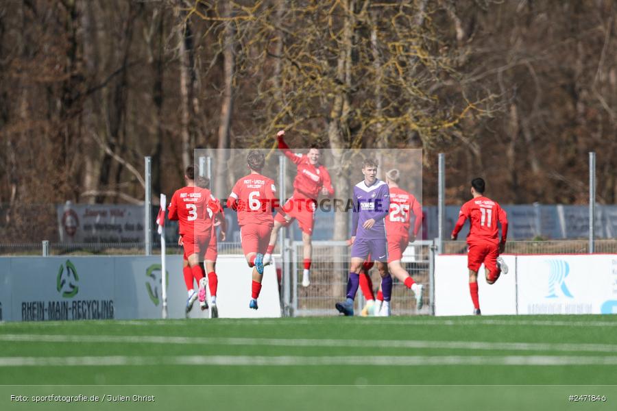 sport, action, SV Rot-Weiss Walldorf, RWW, Mörfelden-Walldorf, KR1, Fussball, FC Erzgebirge Aue, DFB Nachwuchsliga U19, DFB, AUE, 6. Spieltag, 16.03.2025 - Bild-ID: 2471846