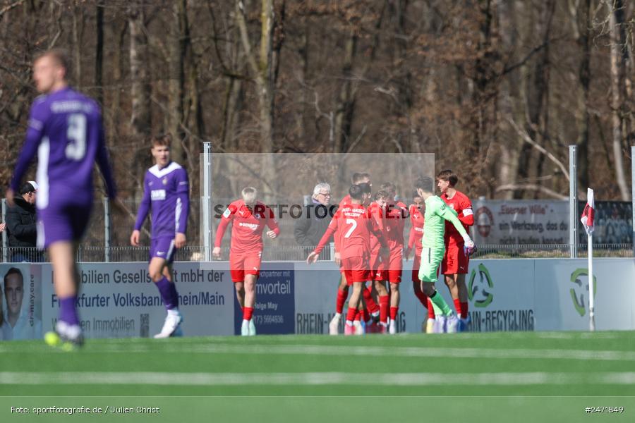 sport, action, SV Rot-Weiss Walldorf, RWW, Mörfelden-Walldorf, KR1, Fussball, FC Erzgebirge Aue, DFB Nachwuchsliga U19, DFB, AUE, 6. Spieltag, 16.03.2025 - Bild-ID: 2471849