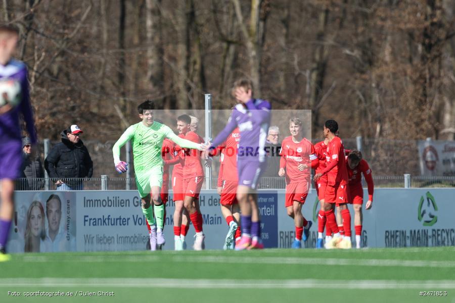 sport, action, SV Rot-Weiss Walldorf, RWW, Mörfelden-Walldorf, KR1, Fussball, FC Erzgebirge Aue, DFB Nachwuchsliga U19, DFB, AUE, 6. Spieltag, 16.03.2025 - Bild-ID: 2471853