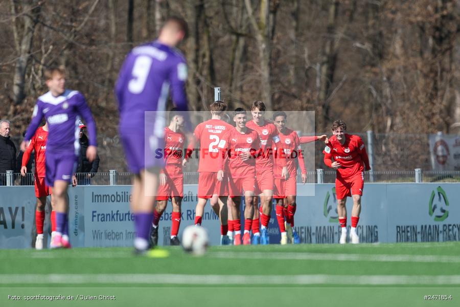 sport, action, SV Rot-Weiss Walldorf, RWW, Mörfelden-Walldorf, KR1, Fussball, FC Erzgebirge Aue, DFB Nachwuchsliga U19, DFB, AUE, 6. Spieltag, 16.03.2025 - Bild-ID: 2471854 sport, action, SV Rot-Weiss Walldorf, RWW, Mörfelden-Walldorf, KR1, Fussball, FC Erzgebirge Aue, DFB Nachwuchsliga U19, DFB, AUE, 6. Spieltag, 16.03.2025 - Bild-ID: 2471854