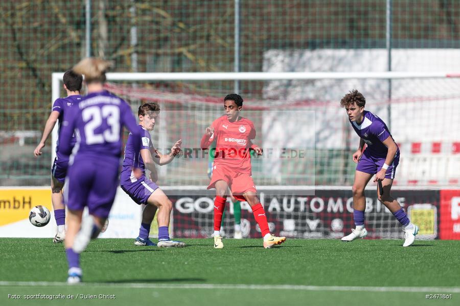 sport, action, SV Rot-Weiss Walldorf, RWW, Mörfelden-Walldorf, KR1, Fussball, FC Erzgebirge Aue, DFB Nachwuchsliga U19, DFB, AUE, 6. Spieltag, 16.03.2025 - Bild-ID: 2471861