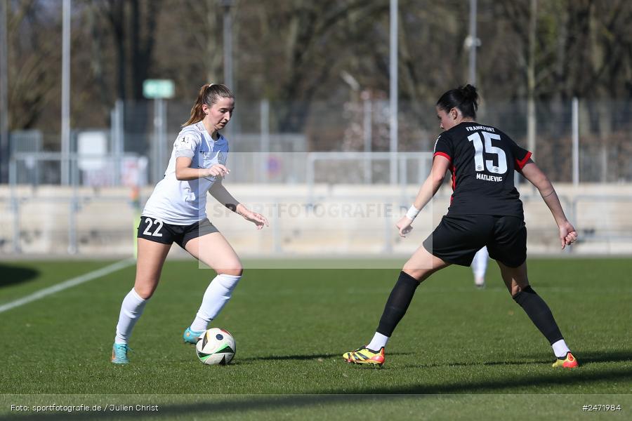 sport, action, Stadion am Brentanobad, SGE, Fussball, Frankfurt, FSV Gütersloh, FSV, Eintracht Frankfurt II, DFB, 2. Frauen-Bundesliga, 18. Spieltag, 16.03.2025 - Bild-ID: 2471984 sport, action, Stadion am Brentanobad, SGE, Fussball, Frankfurt, FSV Gütersloh, FSV, Eintracht Frankfurt II, DFB, 2. Frauen-Bundesliga, 18. Spieltag, 16.03.2025 - Bild-ID: 2471984