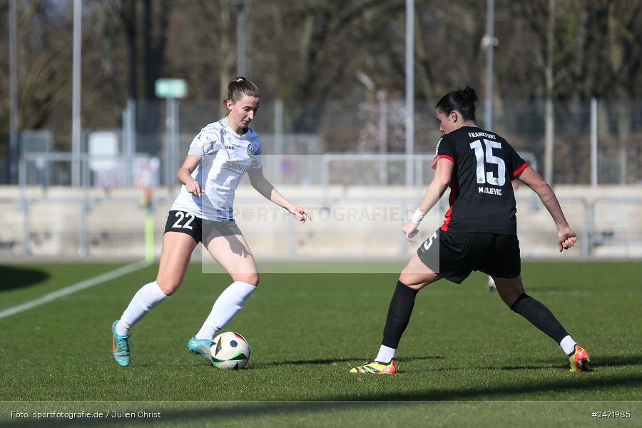 sport, action, Stadion am Brentanobad, SGE, Fussball, Frankfurt, FSV Gütersloh, FSV, Eintracht Frankfurt II, DFB, 2. Frauen-Bundesliga, 18. Spieltag, 16.03.2025 - Bild-ID: 2471985