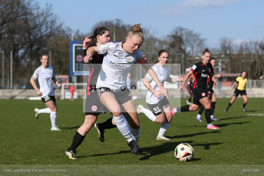 sport, action, Stadion am Brentanobad, SGE, Fussball, Frankfurt, FSV Gütersloh, FSV, Eintracht Frankfurt II, DFB, 2. Frauen-Bundesliga, 18. Spieltag, 16.03.2025 - Bild-ID: 2472040 sport, action, Stadion am Brentanobad, SGE, Fussball, Frankfurt, FSV Gütersloh, FSV, Eintracht Frankfurt II, DFB, 2. Frauen-Bundesliga, 18. Spieltag, 16.03.2025 - Bild-ID: 2472040