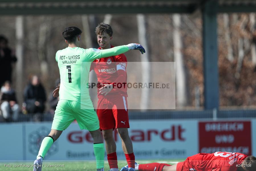 sport, action, SV Rot-Weiss Walldorf, RWW, Mörfelden-Walldorf, KR1, Fussball, FC Erzgebirge Aue, DFB Nachwuchsliga U19, DFB, AUE, 6. Spieltag, 16.03.2025 - Bild-ID: 2472108 sport, action, SV Rot-Weiss Walldorf, RWW, Mörfelden-Walldorf, KR1, Fussball, FC Erzgebirge Aue, DFB Nachwuchsliga U19, DFB, AUE, 6. Spieltag, 16.03.2025 - Bild-ID: 2472108