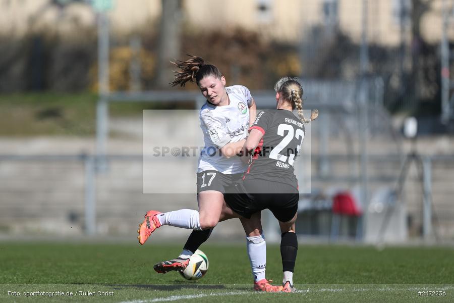 sport, action, Stadion am Brentanobad, SGE, Fussball, Frankfurt, FSV Gütersloh, FSV, Eintracht Frankfurt II, DFB, 2. Frauen-Bundesliga, 18. Spieltag, 16.03.2025 - Bild-ID: 2472236