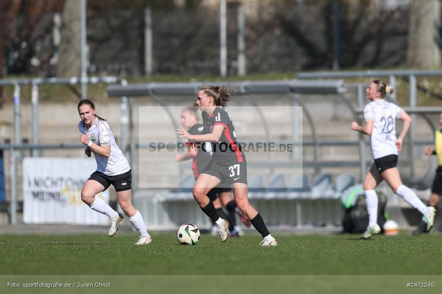 sport, action, Stadion am Brentanobad, SGE, Fussball, Frankfurt, FSV Gütersloh, FSV, Eintracht Frankfurt II, DFB, 2. Frauen-Bundesliga, 18. Spieltag, 16.03.2025 - Bild-ID: 2472240