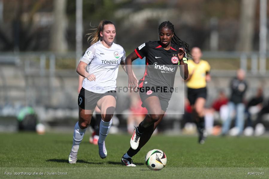 sport, action, Stadion am Brentanobad, SGE, Fussball, Frankfurt, FSV Gütersloh, FSV, Eintracht Frankfurt II, DFB, 2. Frauen-Bundesliga, 18. Spieltag, 16.03.2025 - Bild-ID: 2472242