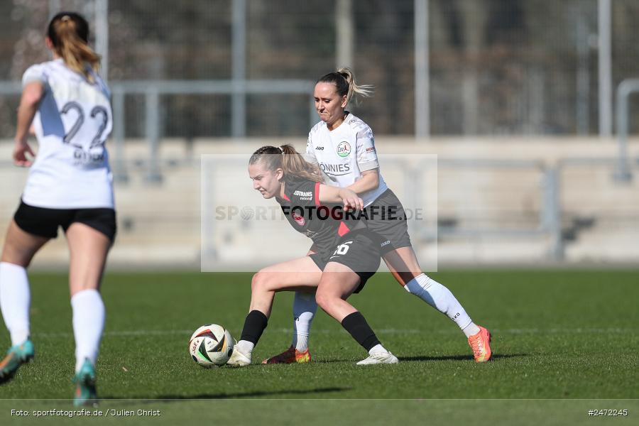 sport, action, Stadion am Brentanobad, SGE, Fussball, Frankfurt, FSV Gütersloh, FSV, Eintracht Frankfurt II, DFB, 2. Frauen-Bundesliga, 18. Spieltag, 16.03.2025 - Bild-ID: 2472245