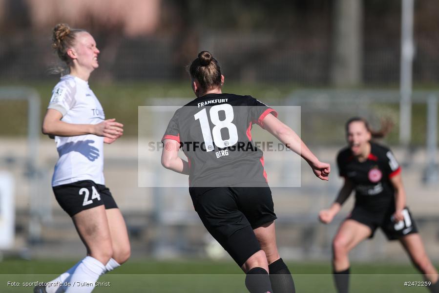sport, action, Stadion am Brentanobad, SGE, Fussball, Frankfurt, FSV Gütersloh, FSV, Eintracht Frankfurt II, DFB, 2. Frauen-Bundesliga, 18. Spieltag, 16.03.2025 - Bild-ID: 2472259