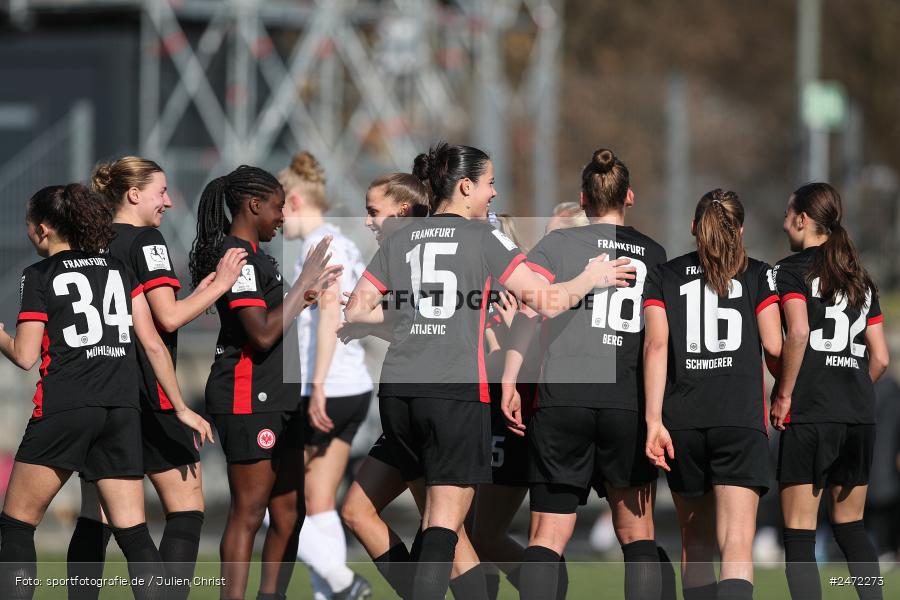 sport, action, Stadion am Brentanobad, SGE, Fussball, Frankfurt, FSV Gütersloh, FSV, Eintracht Frankfurt II, DFB, 2. Frauen-Bundesliga, 18. Spieltag, 16.03.2025 - Bild-ID: 2472273