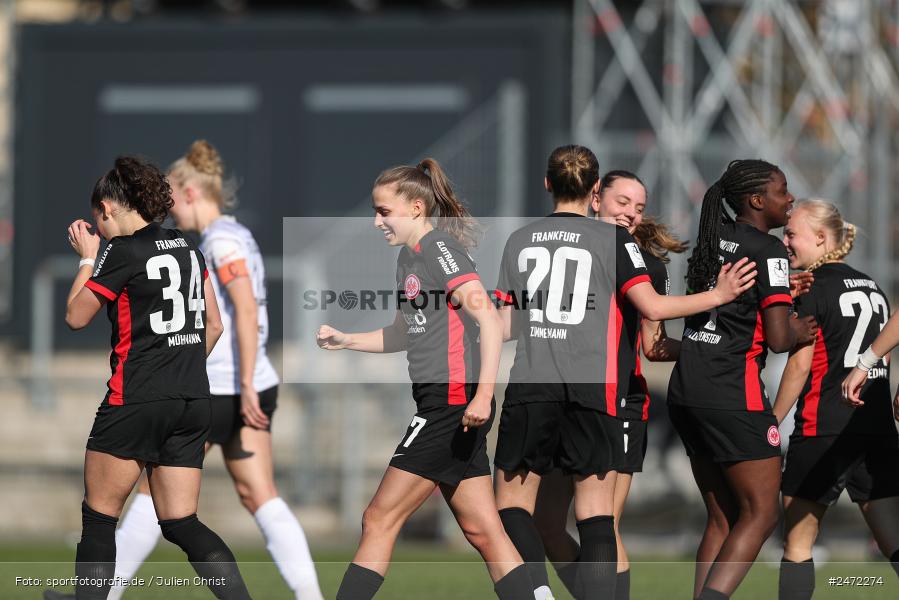 sport, action, Stadion am Brentanobad, SGE, Fussball, Frankfurt, FSV Gütersloh, FSV, Eintracht Frankfurt II, DFB, 2. Frauen-Bundesliga, 18. Spieltag, 16.03.2025 - Bild-ID: 2472274