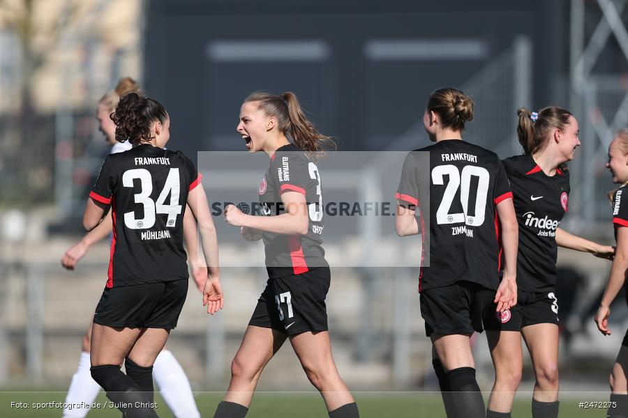 sport, action, Stadion am Brentanobad, SGE, Fussball, Frankfurt, FSV Gütersloh, FSV, Eintracht Frankfurt II, DFB, 2. Frauen-Bundesliga, 18. Spieltag, 16.03.2025 - Bild-ID: 2472275